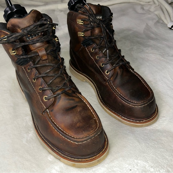 ARIAT Rebar Lift 6" WP Composite Toe Work Boot Men's Size 11D Brown Leather 003 - Picture 4 of 16